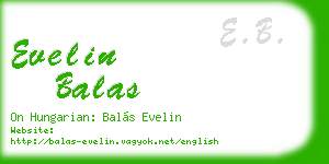 evelin balas business card