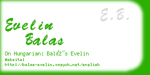 evelin balas business card